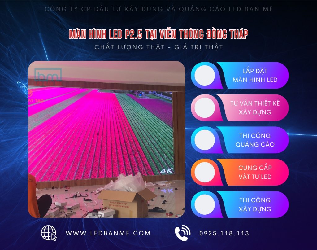 Màn hình LED trong nhà tại VNPT